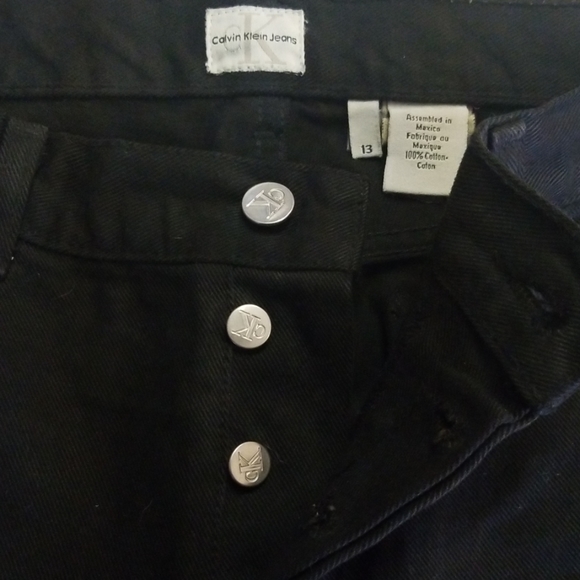 Women's black button fly jeans - Picture 2 of 5